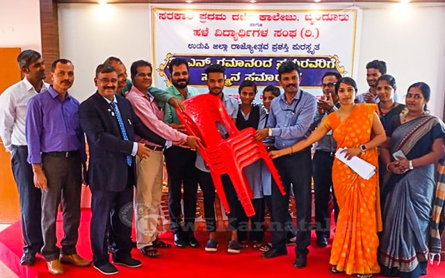 Alumni Association gifts 200 chairs to Govt FC College Byndoor