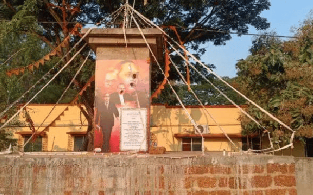 Dung thrown at Ambedkar’s portrait in Ghataborala