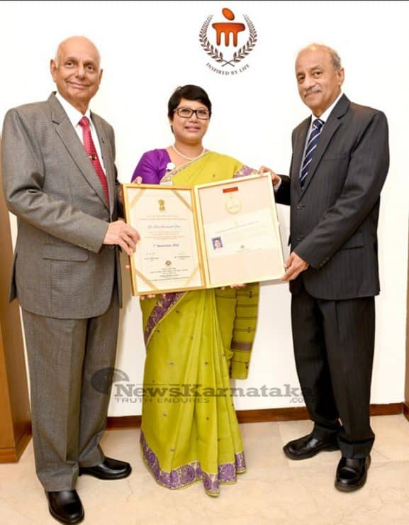 Dr Elsa Devi of MAHE receives Natl Florence Nightingale Award