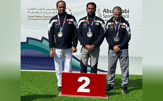 Parashooting worlds India win silver in P4Mixed 50m Pistol SH1