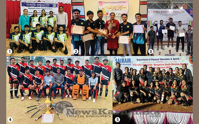 SJEC students excel in various sports categories at VTU level