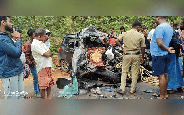 Bus collides with car, 3 family members dead