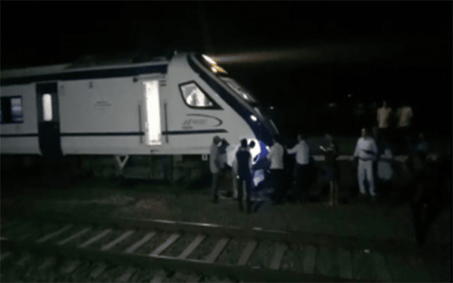 Vande Bharat train collides with cattle in Gujarat