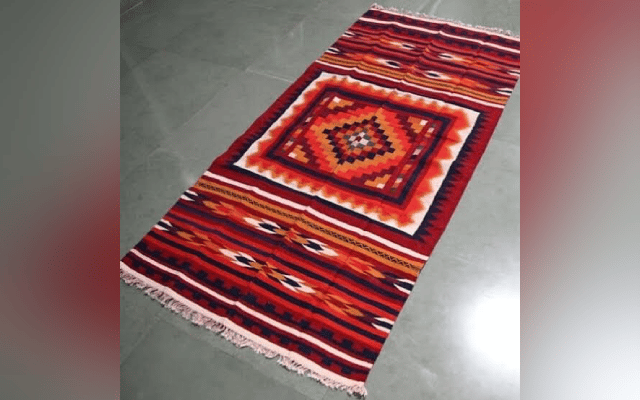 Traditional colourful floor mats