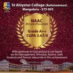 St Aloysius College secures A++ Grade from NAAC in IV Cycle