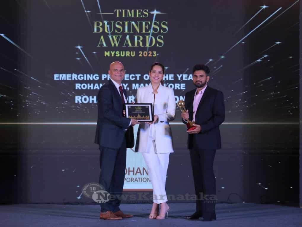 Rohan Corporation Bagged the Times of India Emerging Project of the year Award2023