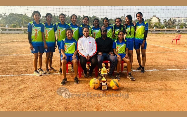 SJEC Women’s Throwball team are runners up in VTU Tournament