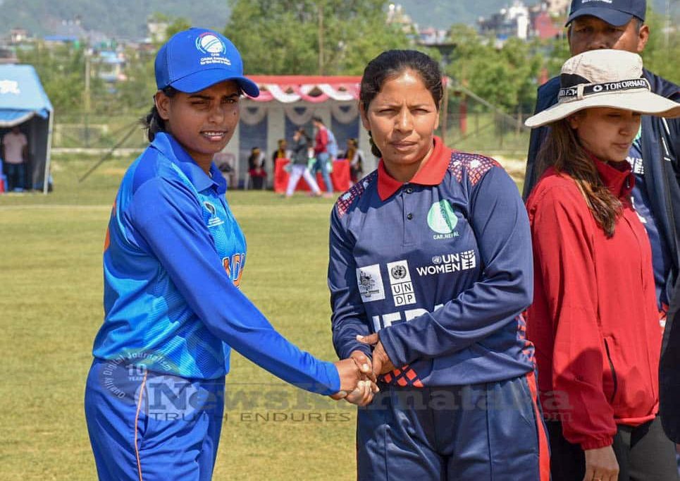 Indian Women Cricket Team for Blind in their first int'l in Nepal