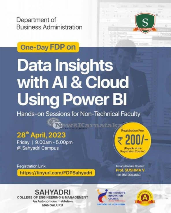 Sahyadri College holding FDP on AI & Cloud for Non-Tech Faculty