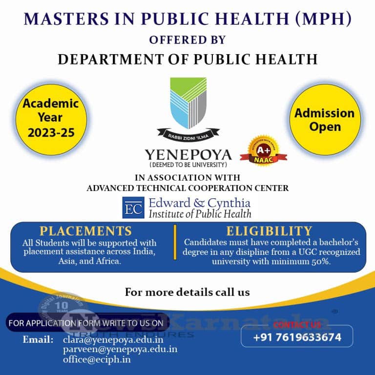 Advance your career with a Yenepoya Degree in Public Health