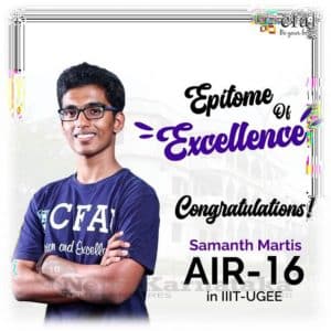 CFAL student attains AIR 1 in UGEE, leads the way in Excellence.