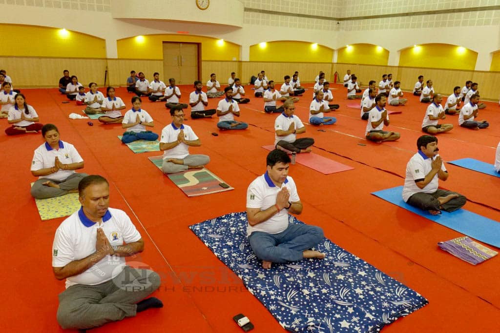 Intl Day of Yoga observed at MRPL with University support