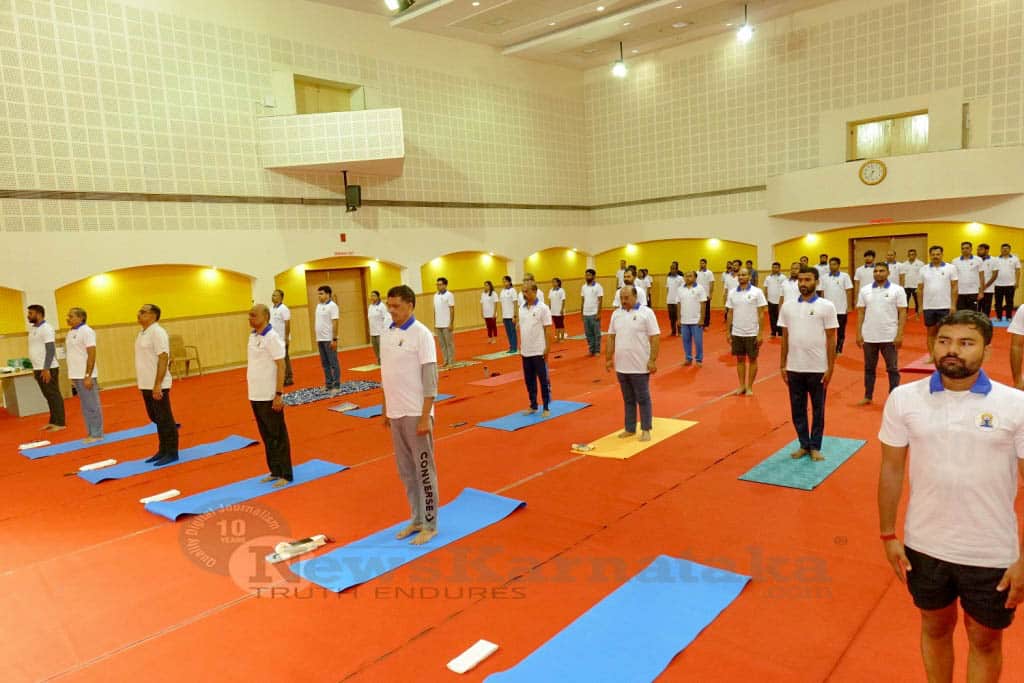 Intl Day of Yoga observed at MRPL with University support