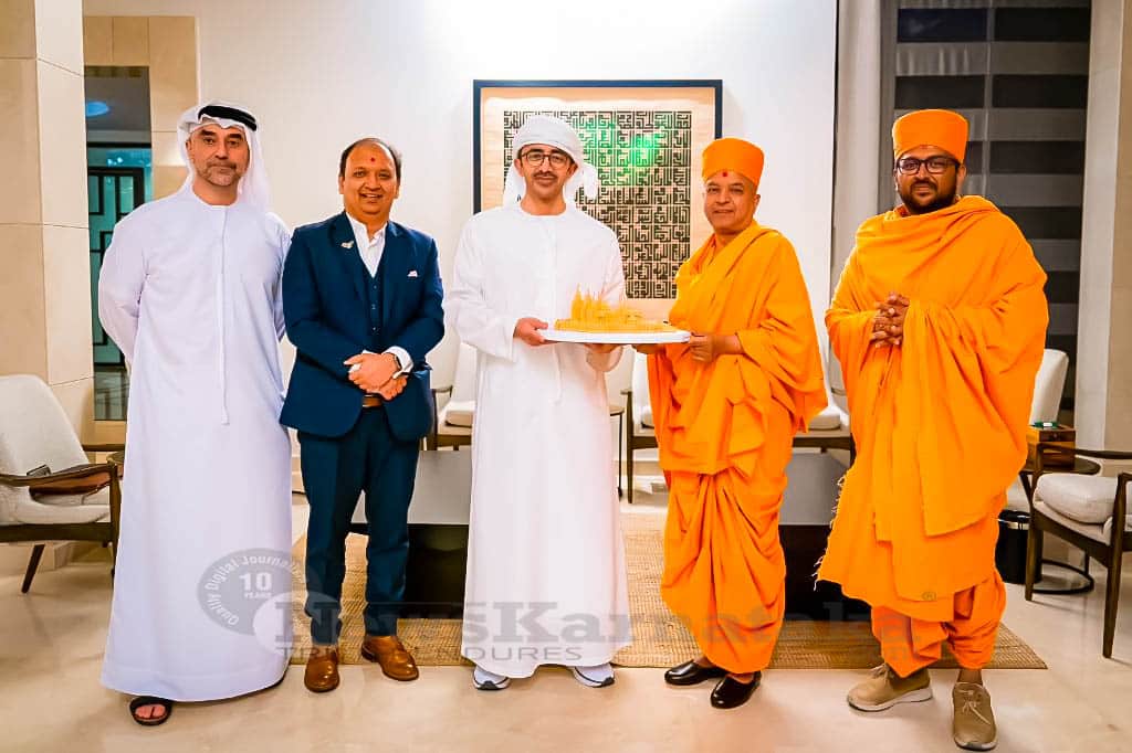 Swami Brahmaviharidas visits UAE meets Sheikh Abdullah Bin Zayed
