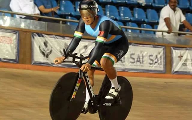 Asian Track Cycling Ronaldo Singh wins silver sets new record