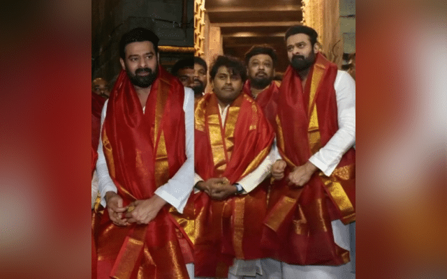Prabhas seeks blessings at Tirupati Balaji temple