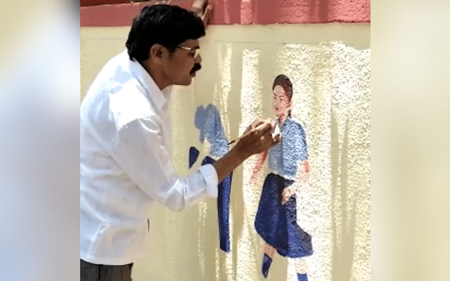 Dharwad: DDPI office premises beautified by painting teachers