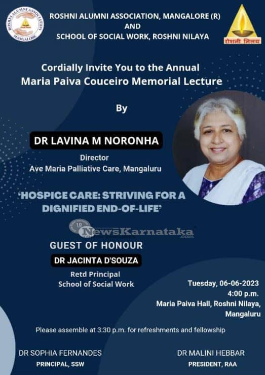 Roshni Nilaya to hold Memorial Lecture on Hospice Care on 6 June