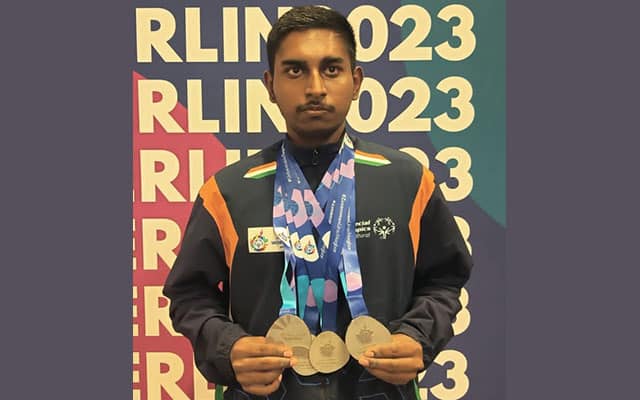Special Olympics World Games T Vishal bags silver medal