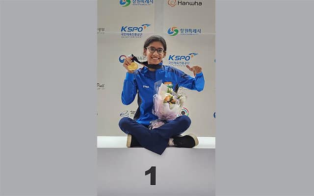 ISSF shooting championship Golden start for India in Changwon