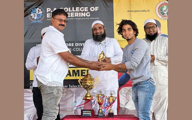 Ansar, a student of P.A. College of Engineering (PACE), claimed the title of Highest Goal Scorer during the VTU State Level Intercollegiate Football Tournament