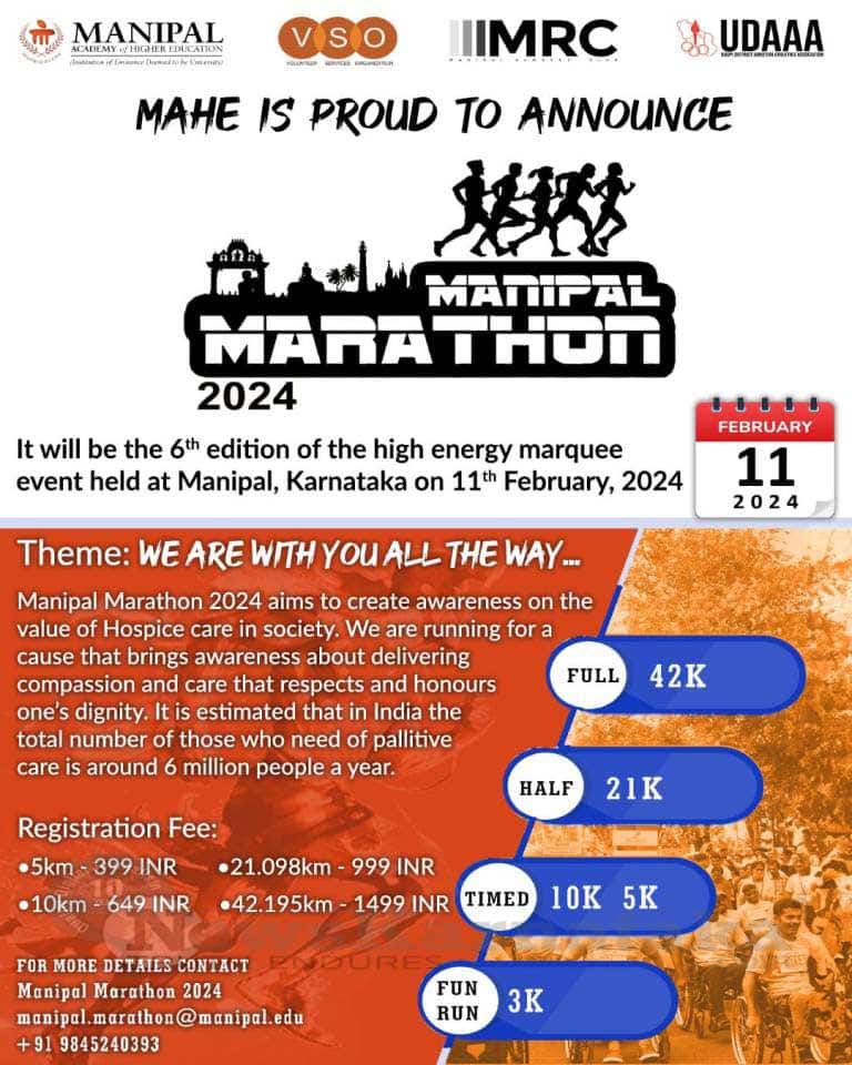 001 of 6 6th Manipal Marathon in Feb 24 embraces Noble Cause Hospice Care
