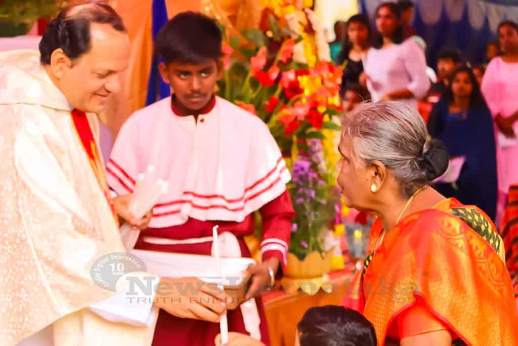 Lady of Velankanni feast held at Holy Family Church Chitradurga 