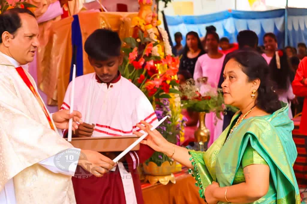 Lady of Velankanni feast held at Holy Family Church Chitradurga 