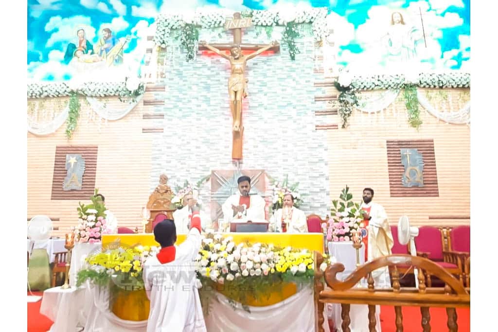 6th Day Novena held at Our Lady of Health Minor Basilica Harihar