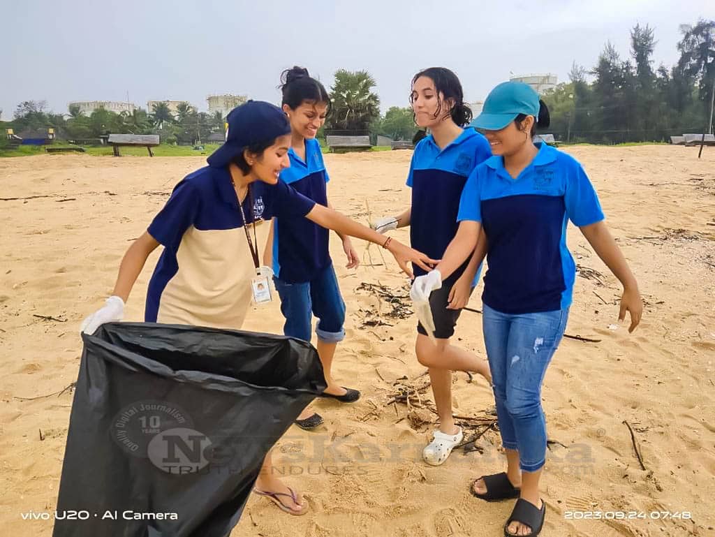 008 of 8 SAPUC organized a beach cleanup drive at Tannirbhavi