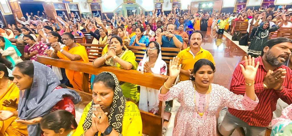 4th Day Novena held at Our Lady of Health Minor Basilica Harihara