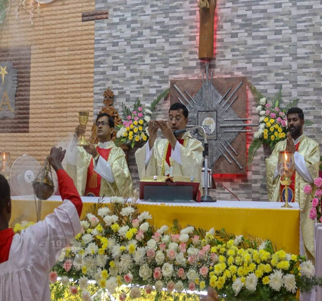 5th Day Novena held at Our Lady of Health Minor Basilica Harihar