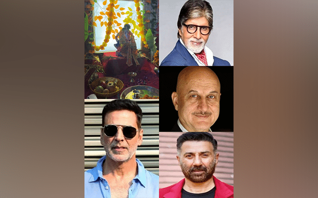 Anupam Kher, Big B, Akshay Kumar, Sunny Deol celebrate Ganesh Chaturthi | Azad Times
