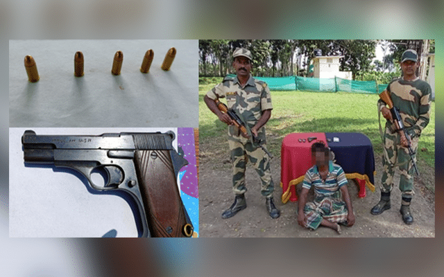 BSF arrests arms smuggler disguised as farmer at India-B'desh border