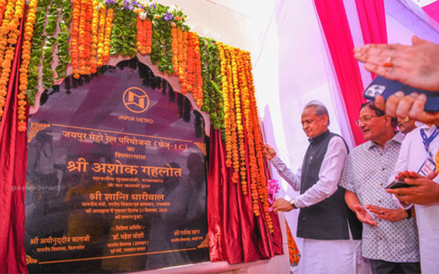 Gehlot inaugurates projects worth Rs 1,410 crore, including Phase 1-C of Jaipur Metro