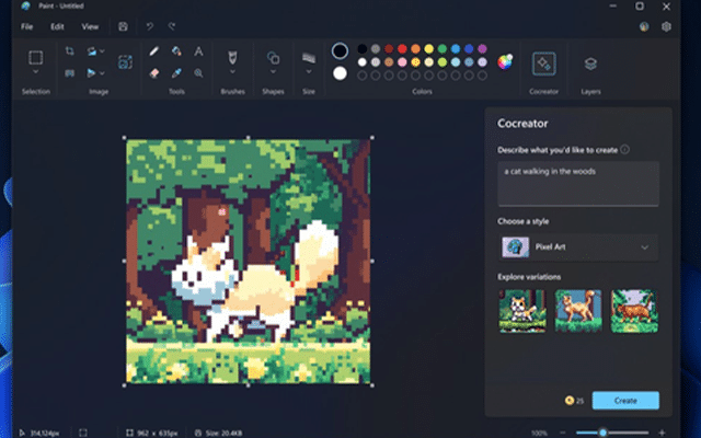 Microsoft's 'Paint Cocreator' lets you create artwork by describing few words