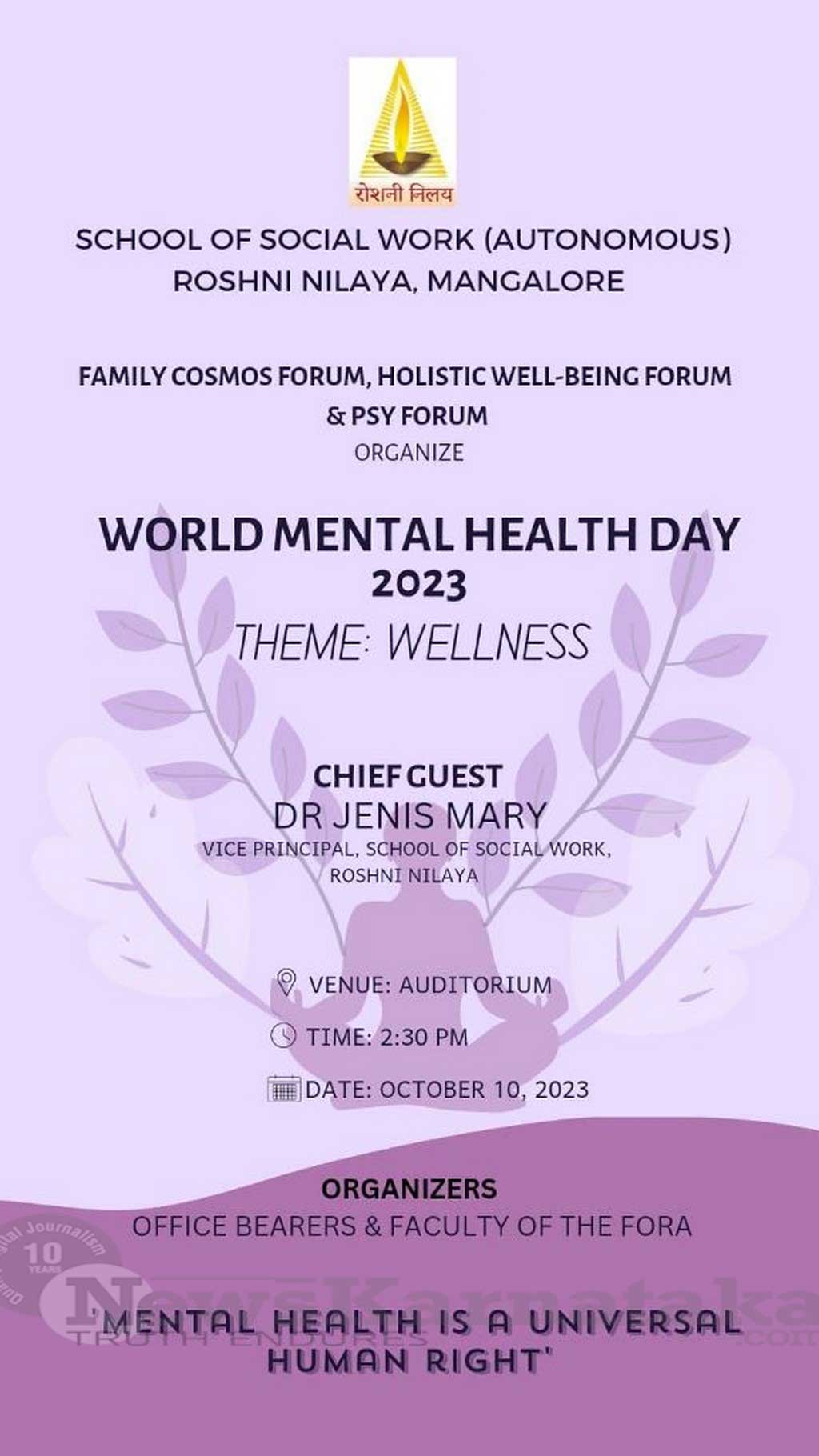 001 of 6 SSW Roshni Nilaya observes World Mental Health Day
