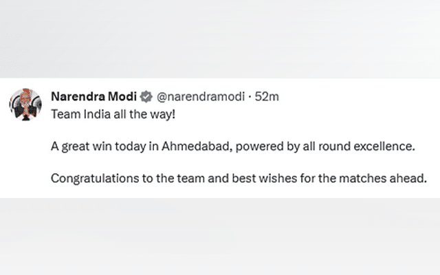 PM Modi congratulates Indian cricket team for win against Pak in WC match