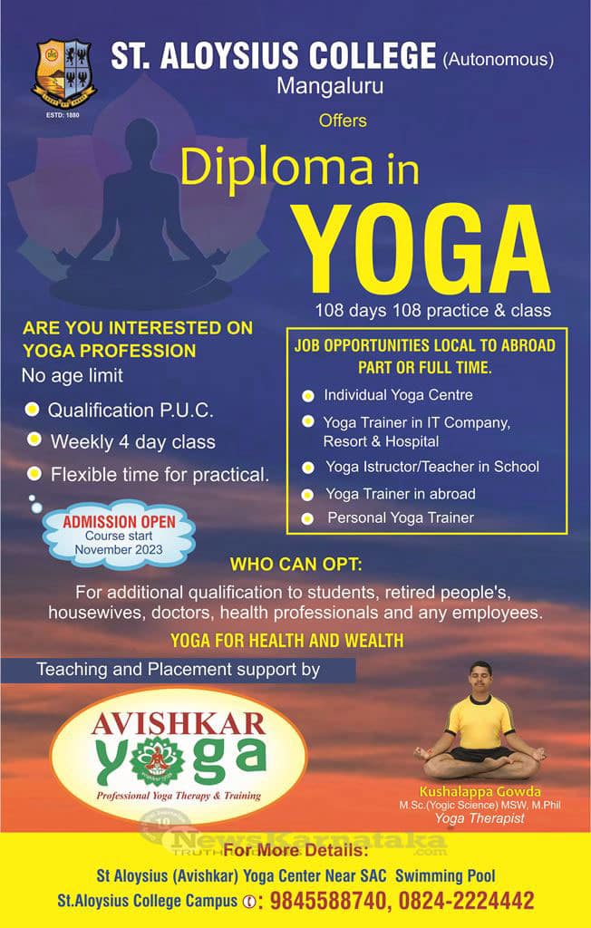 St Aloysius College to offer 6 months Diploma Course in Yoga