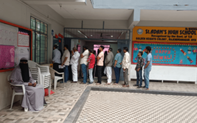 Polling was underway amid tight security across Telangana to elect a new state legislative Assembly on Thursday.Long queues were seen at some polling stations