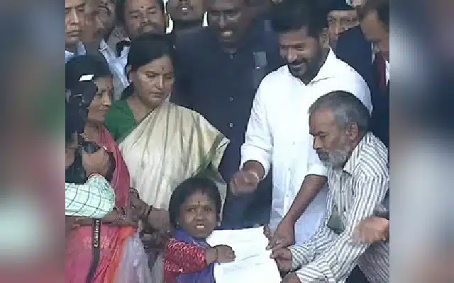 After taking oath as the Chief Minister of Telangana, A Revanth Reddy signed two files, the first file relating to implementation of six guarantees given by the Congress party to the people of Telangana