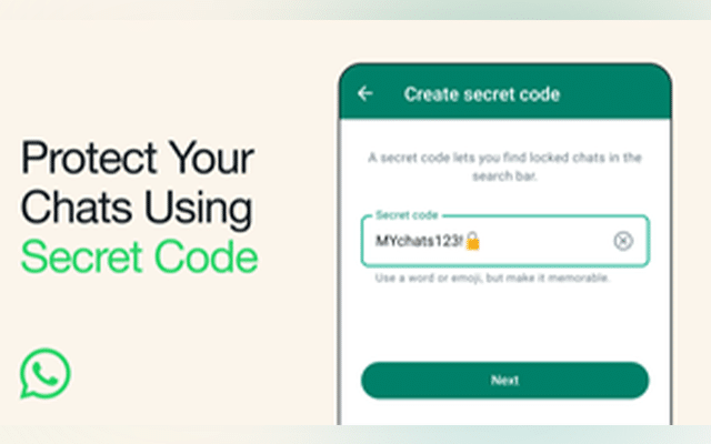 Meta-owned WhatsApp on Thursday launched secret code feature for millions of users, an additional way to protect sensitive chats on its platform.